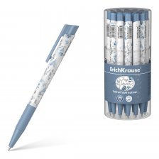 Ручка шариковая, автоматическая, Erich Krause "Frozen Beauty Matic&Grip", 0,7 мм, синий, круглый пластиковый корпус, в тубусе 24 шт