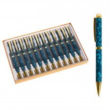 Ручка подарочная шариковая Alingar, 1,0 мм, синяя, поворотный металлический корпус, цвет ассорти, картонная упаковка