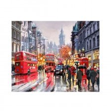 Картина по номерам Alingar, 40х50 см, 22 цвета,с акриловыми красками, холст, "Лондон под дождем"