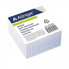 Блок бумажный для записи Alingar "Стандарт", 9*9*5 см, клетка, непроклееный