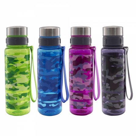 Бутылка для воды Alingar, универсальная, пластик, держатель, 620 мл, ассорти фото 1