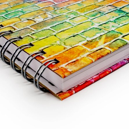 Скетчбук А5 100л.,"SKETCHBOOK. Color bricks", 100г/м2, Канц-Эксмо, евроспираль, ламинированный картон, матовая ламинация, блок офсет белая фото 2