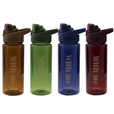Бутылка для воды Alingar, универсальная, пластик, 500 мл, ассорти фото 1